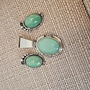 Sterling Silver Pendent and Earrings Set